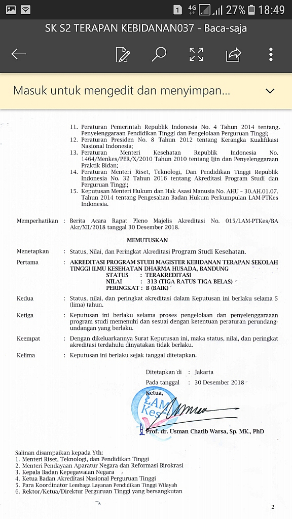 » Hasil Nilai Dan Peringkat Akreditasi Program Studi Magister Terapan ...