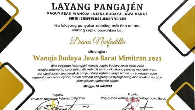 Minangka Wanoja Budaya Jawa Barat Mimitran 2023