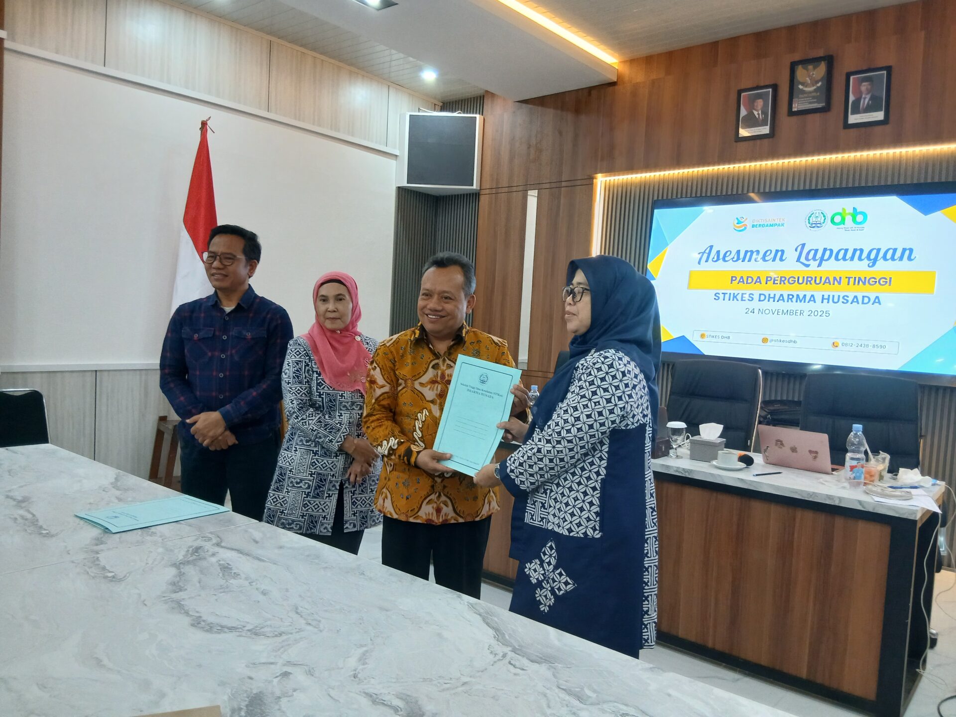 20251124 163412 PELAKSANAAN ASESMEM LAPANGAN AKREDITASI  INSTITUSI PERGURUAN TINGGI (AIPT) STIKes DHARMA HUSADA STIKes