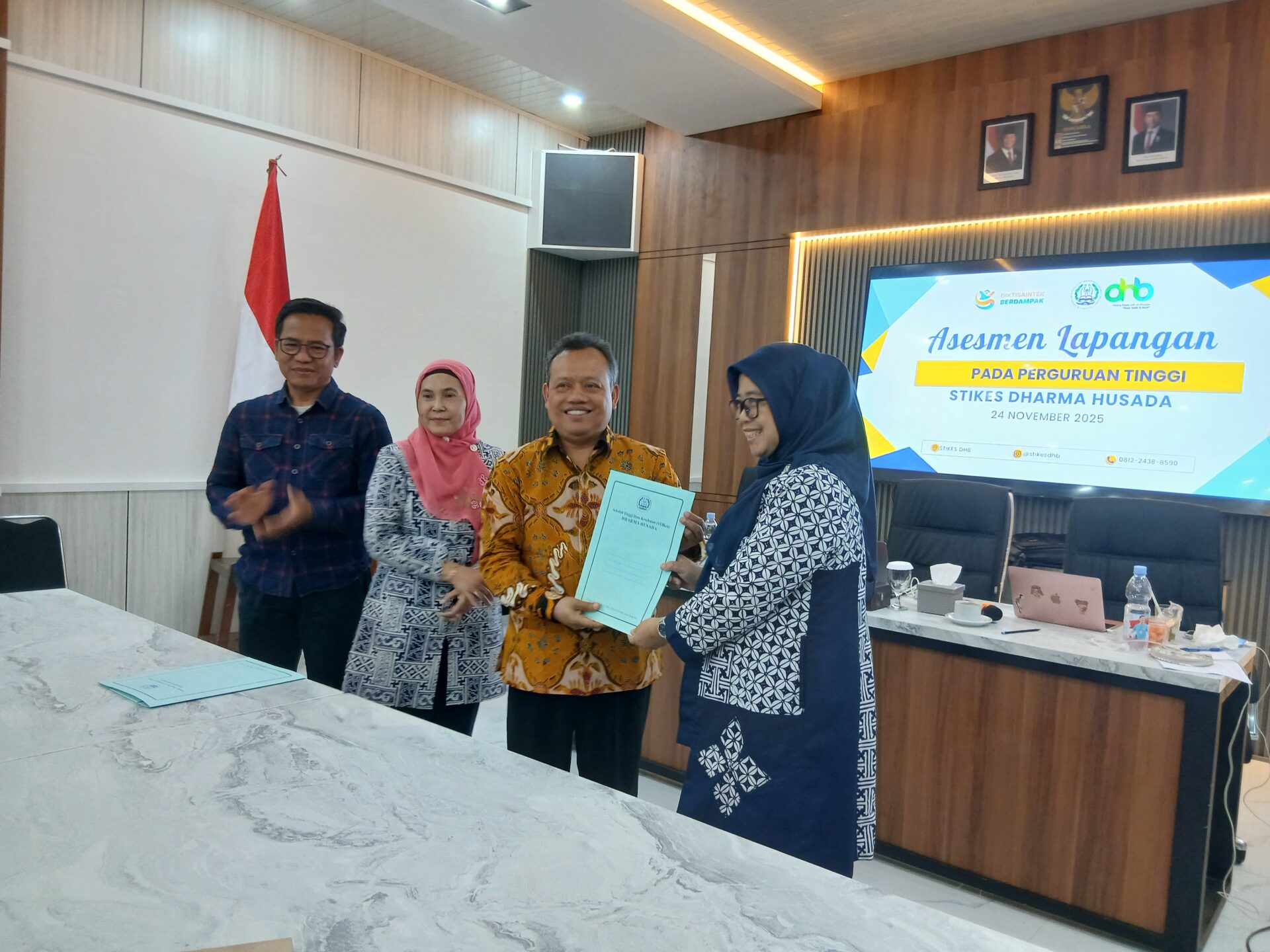 20251124 163415 PELAKSANAAN ASESMEM LAPANGAN AKREDITASI  INSTITUSI PERGURUAN TINGGI (AIPT) STIKes DHARMA HUSADA STIKes