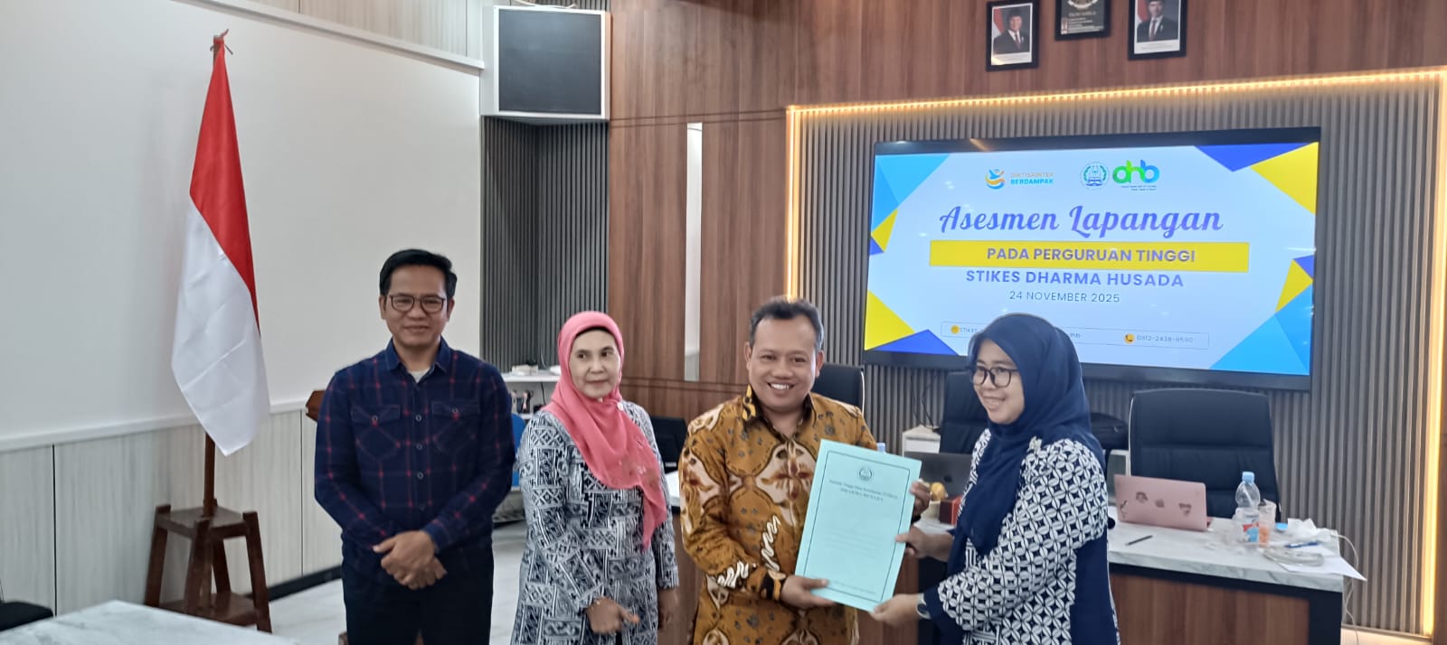 IMG 20251124 WA0057 PELAKSANAAN ASESMEM LAPANGAN AKREDITASI  INSTITUSI PERGURUAN TINGGI (AIPT) STIKes DHARMA HUSADA STIKes