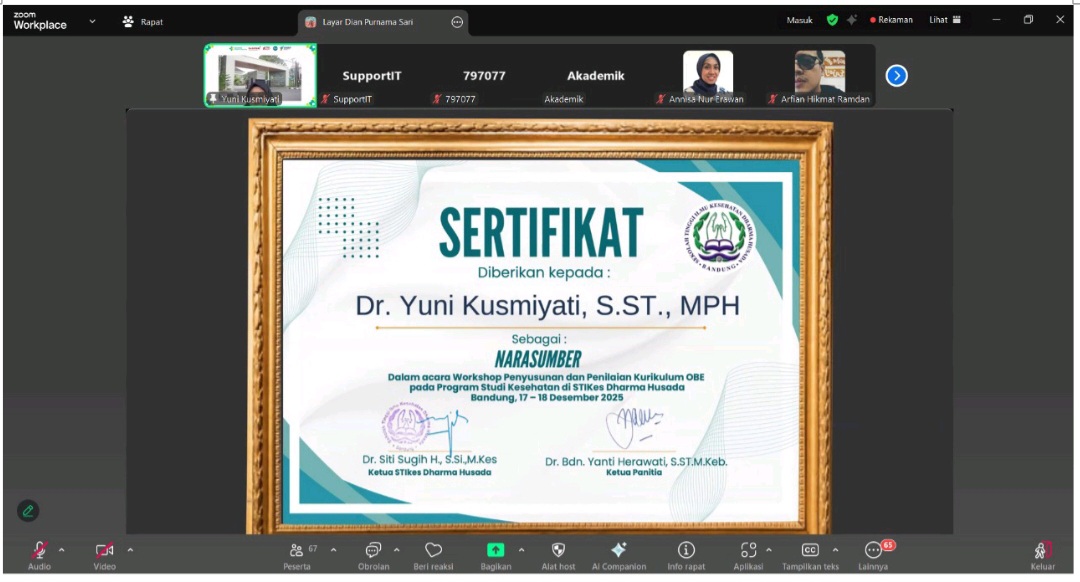 Screenshot 20251219 110950 WPS Office Refreshing Workshop Penyusunan dan Penilaian Kurikulum Outcome Based Education (OBE) pada Program Studi Kesehatan di STIKes Dharma Husada. STIKes